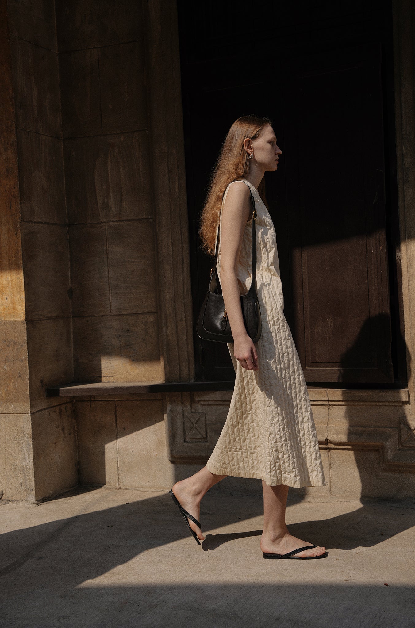 Jacquard Bubble Texture Sleeveless Dress