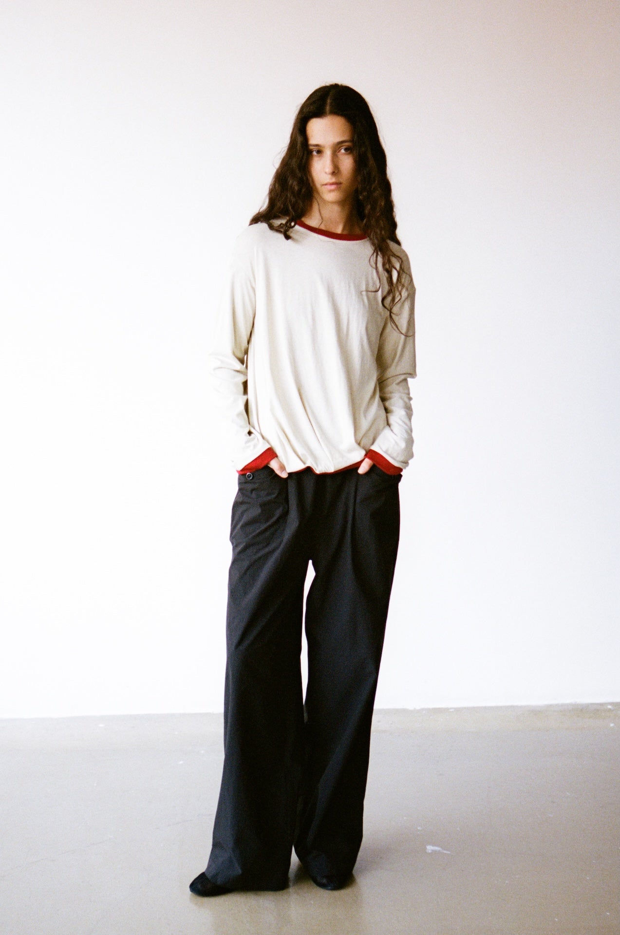 Relaxed Straight-Leg Casual Pants