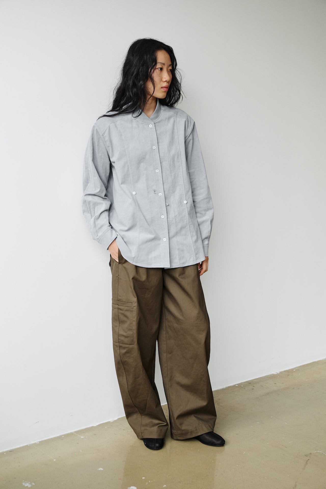 Elastic-Waist Relaxed Wide-Leg Pants