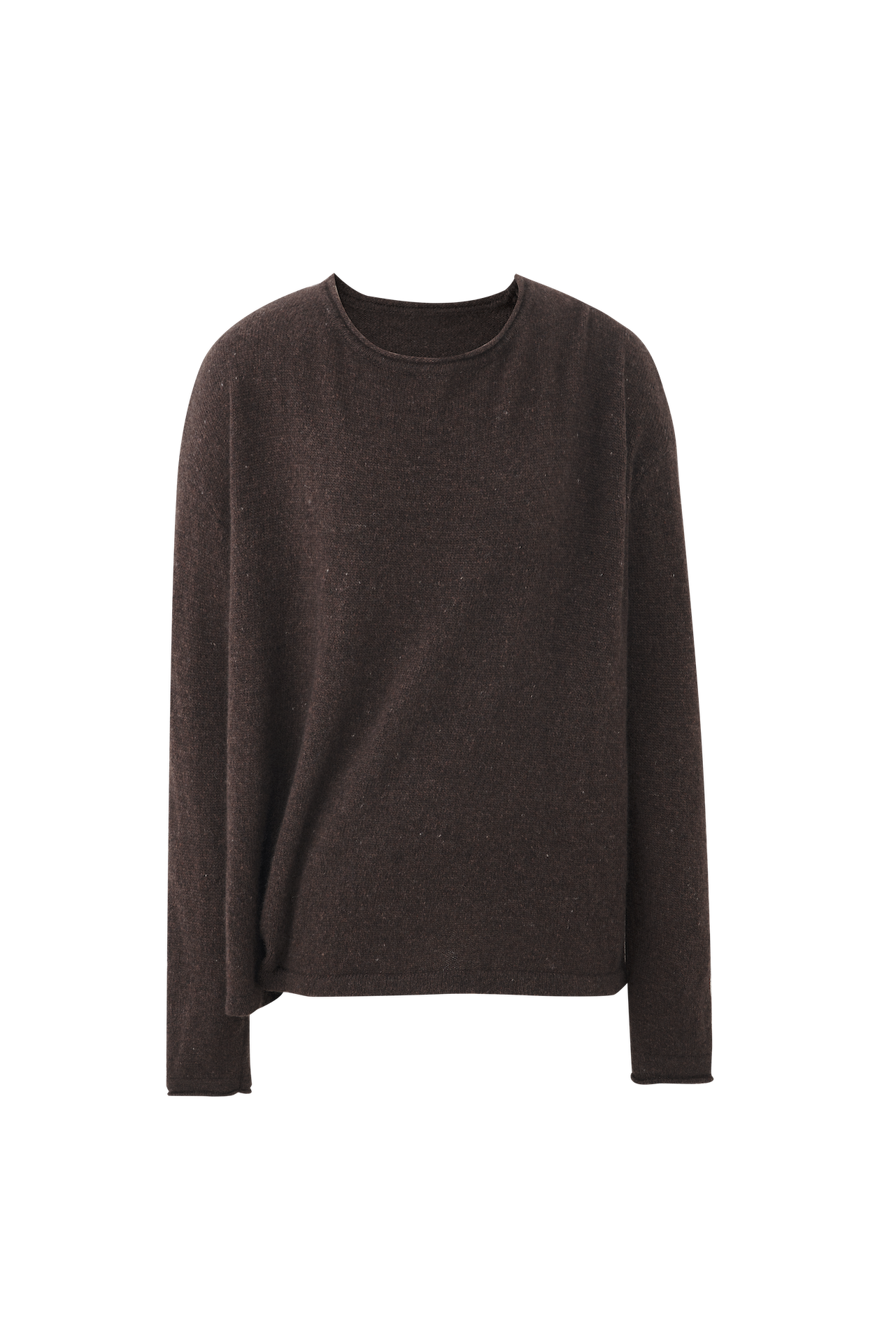 Asymmetric-Hem Layered-Effect Sweater