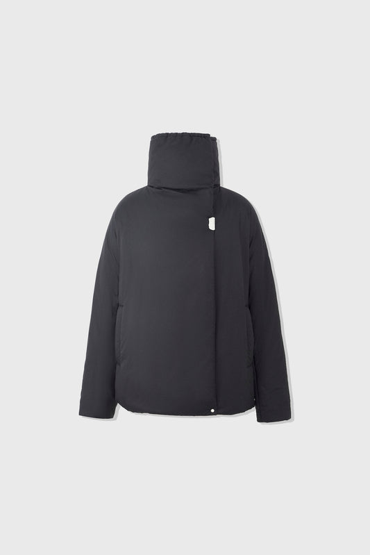 Lightweight Warm Neutral Short Puffer Jacket