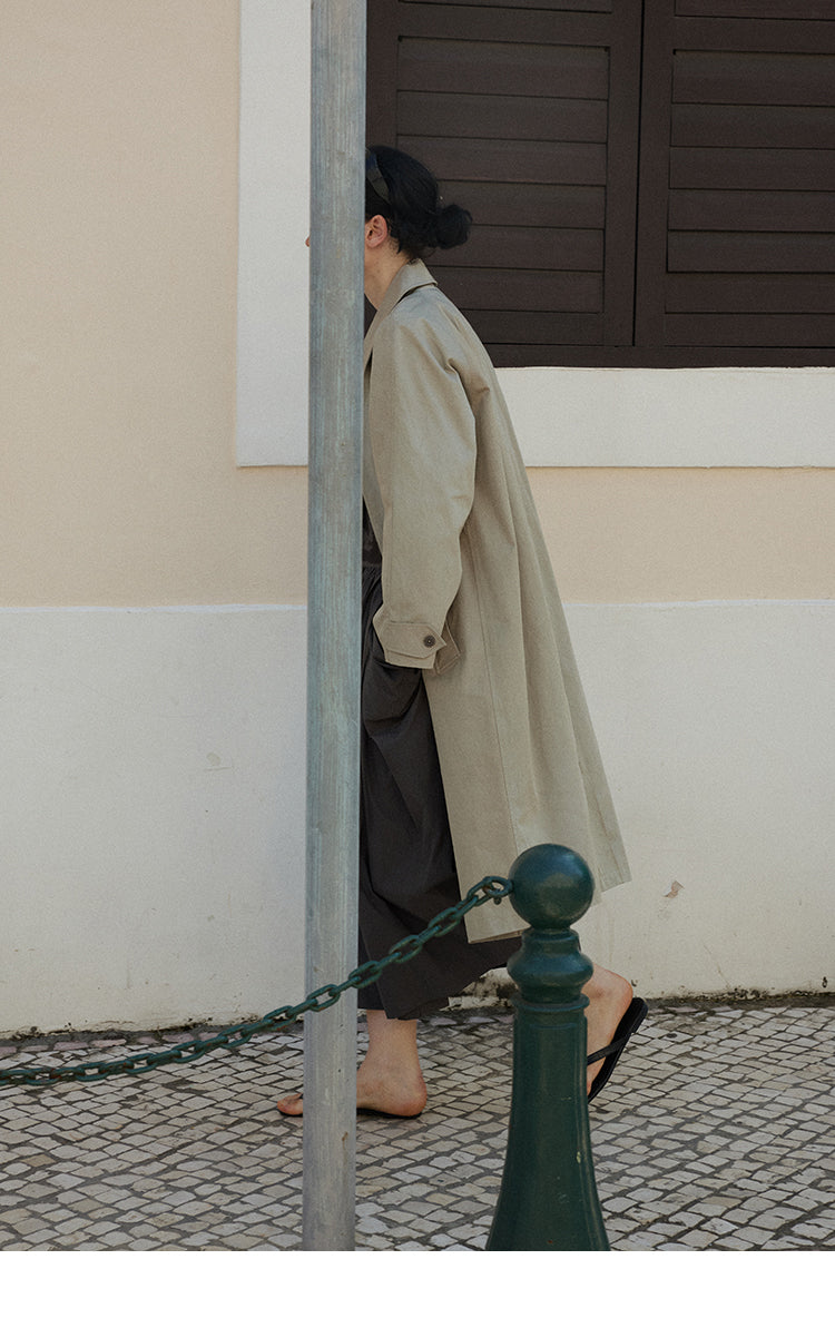 Balmacaan Mid-Length Trench Coat(PRE-ORDER)