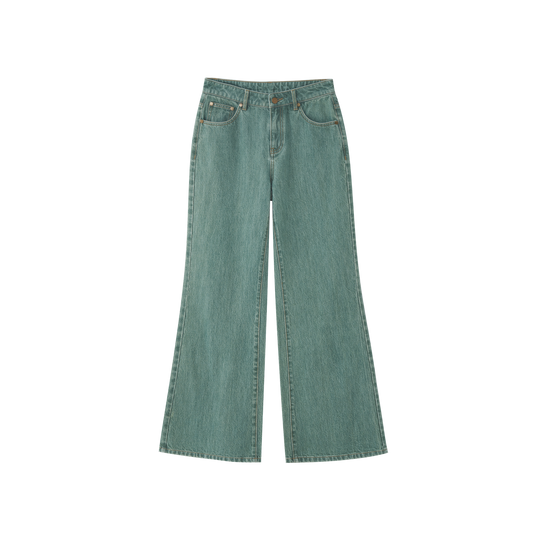 Relaxed flared denim pants