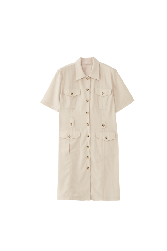 Multi-pocket utility dress