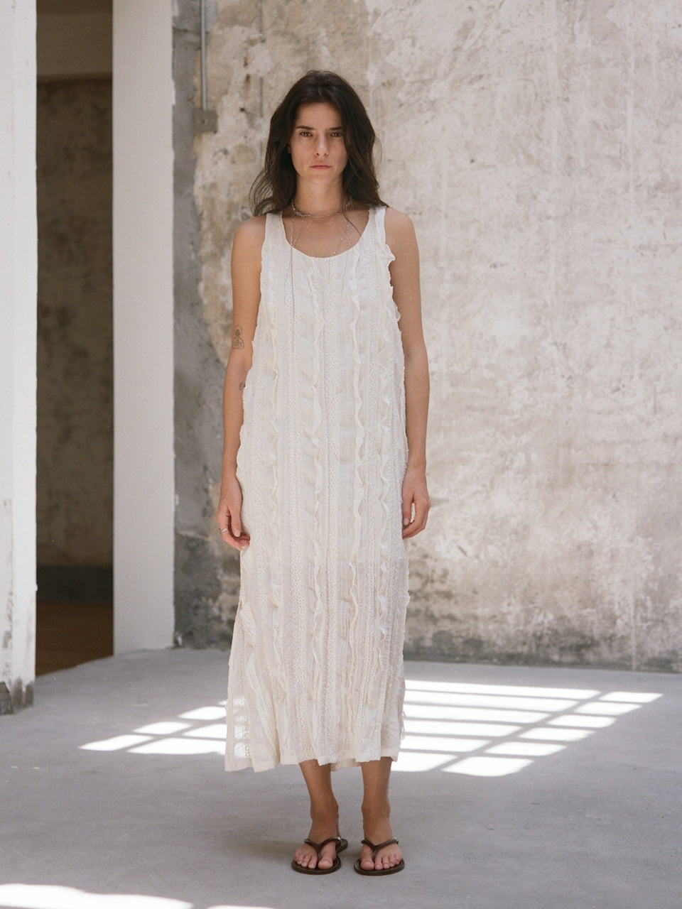 Pleated Slip Dress