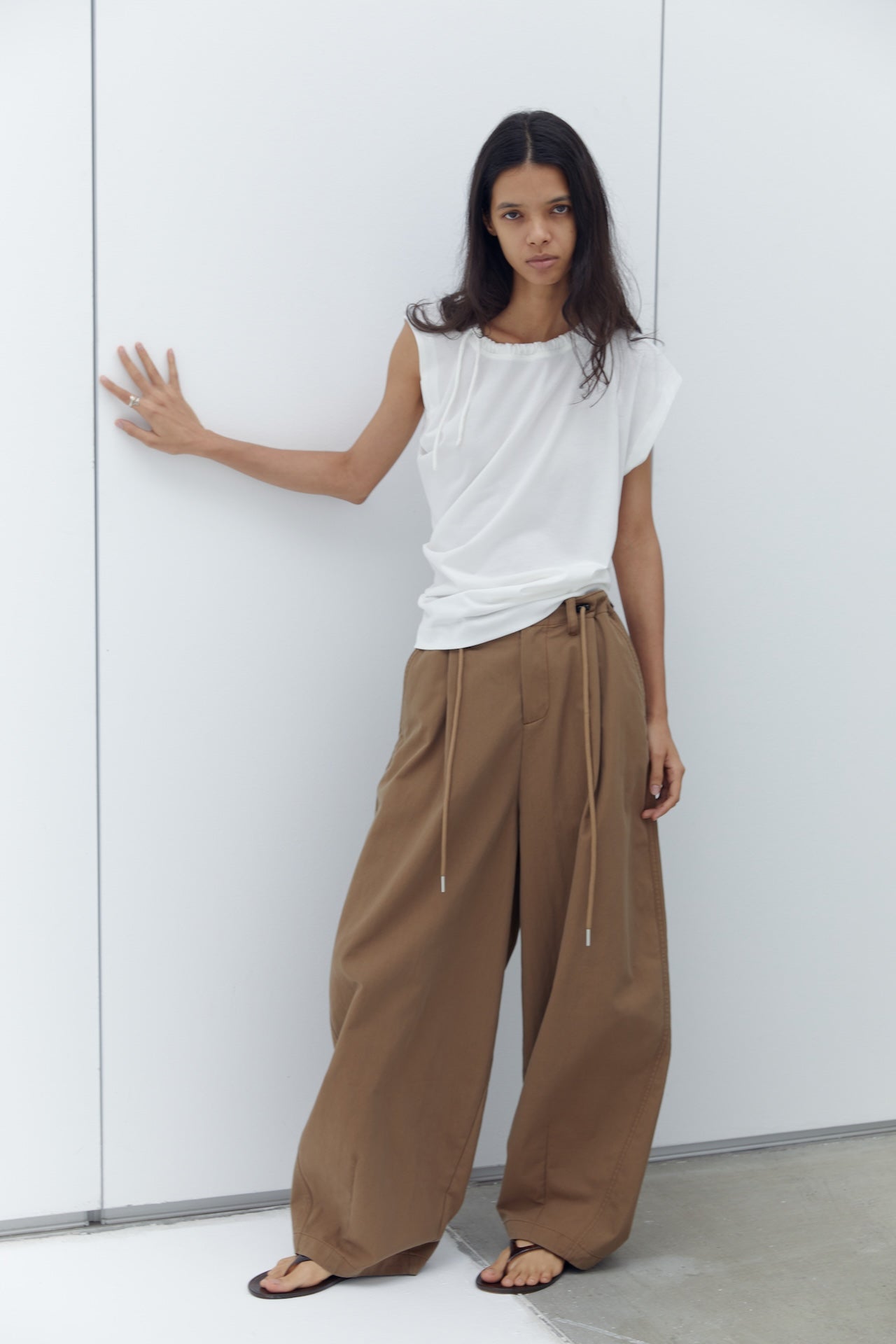 Asymmetric structured T-shirt