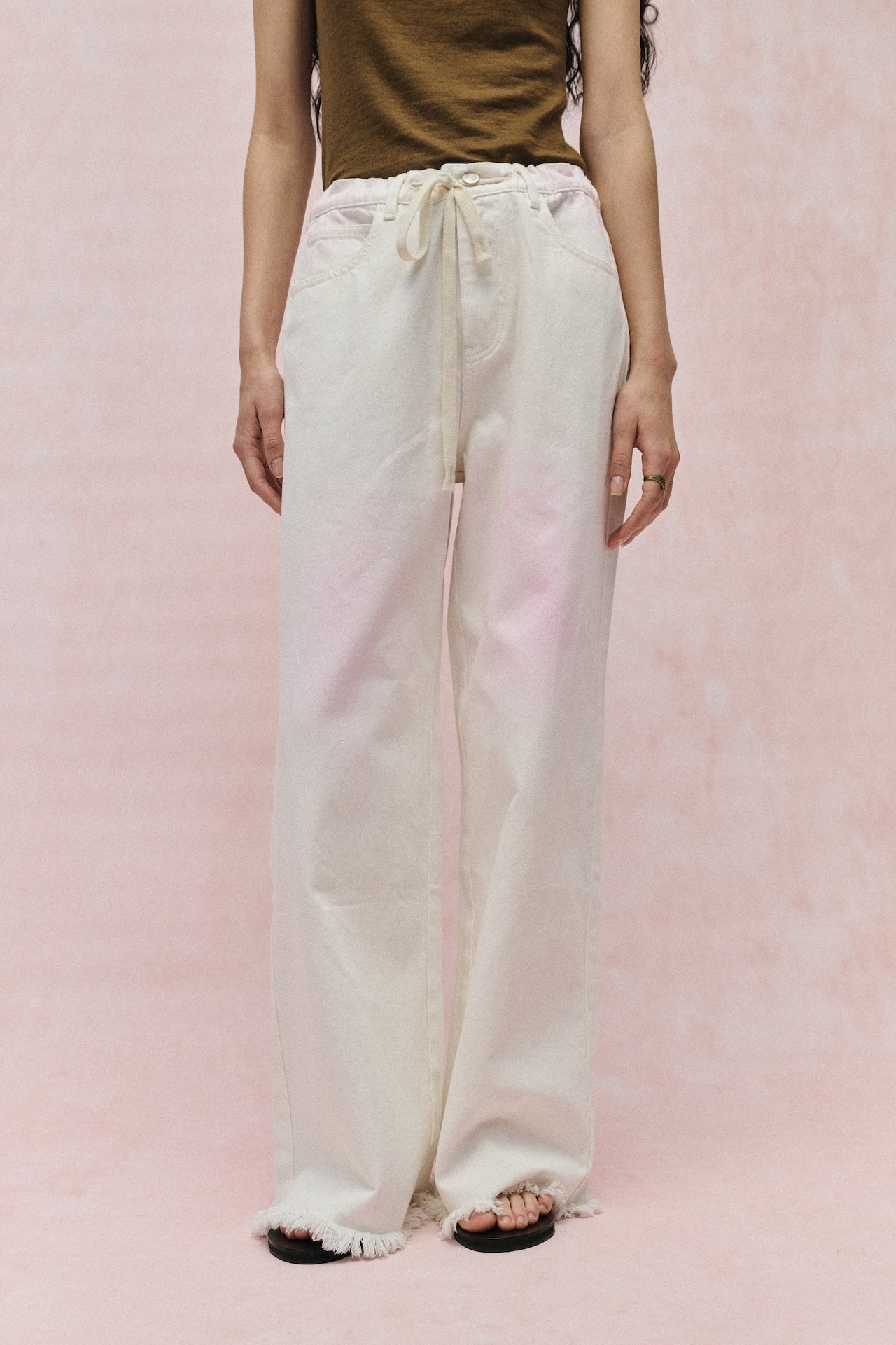 Distressed Frayed Casual Pants