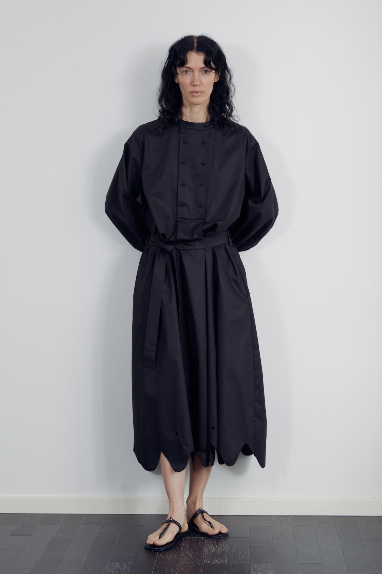 Irregular Wave-Hem Dress