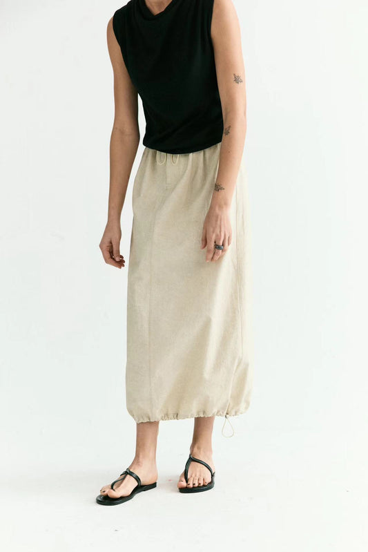 Straight-cut Midi Skirt