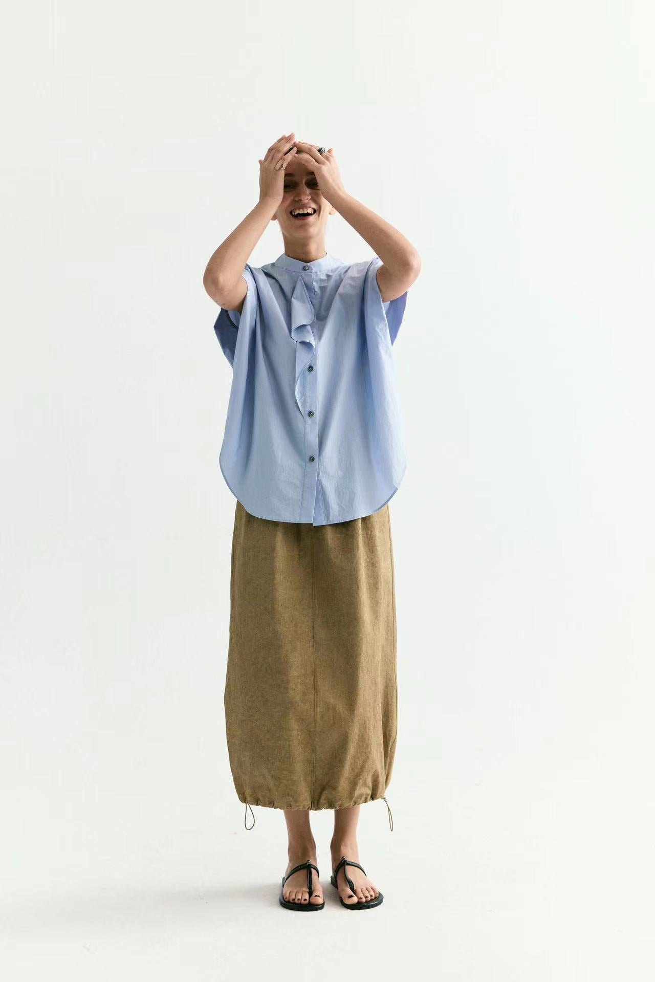 Straight-cut Midi Skirt