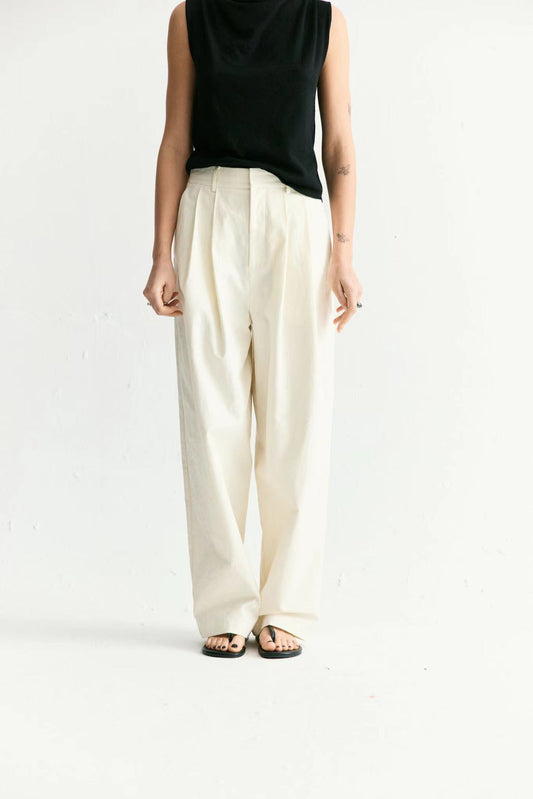 Cotton Linen Blend Casual Pants