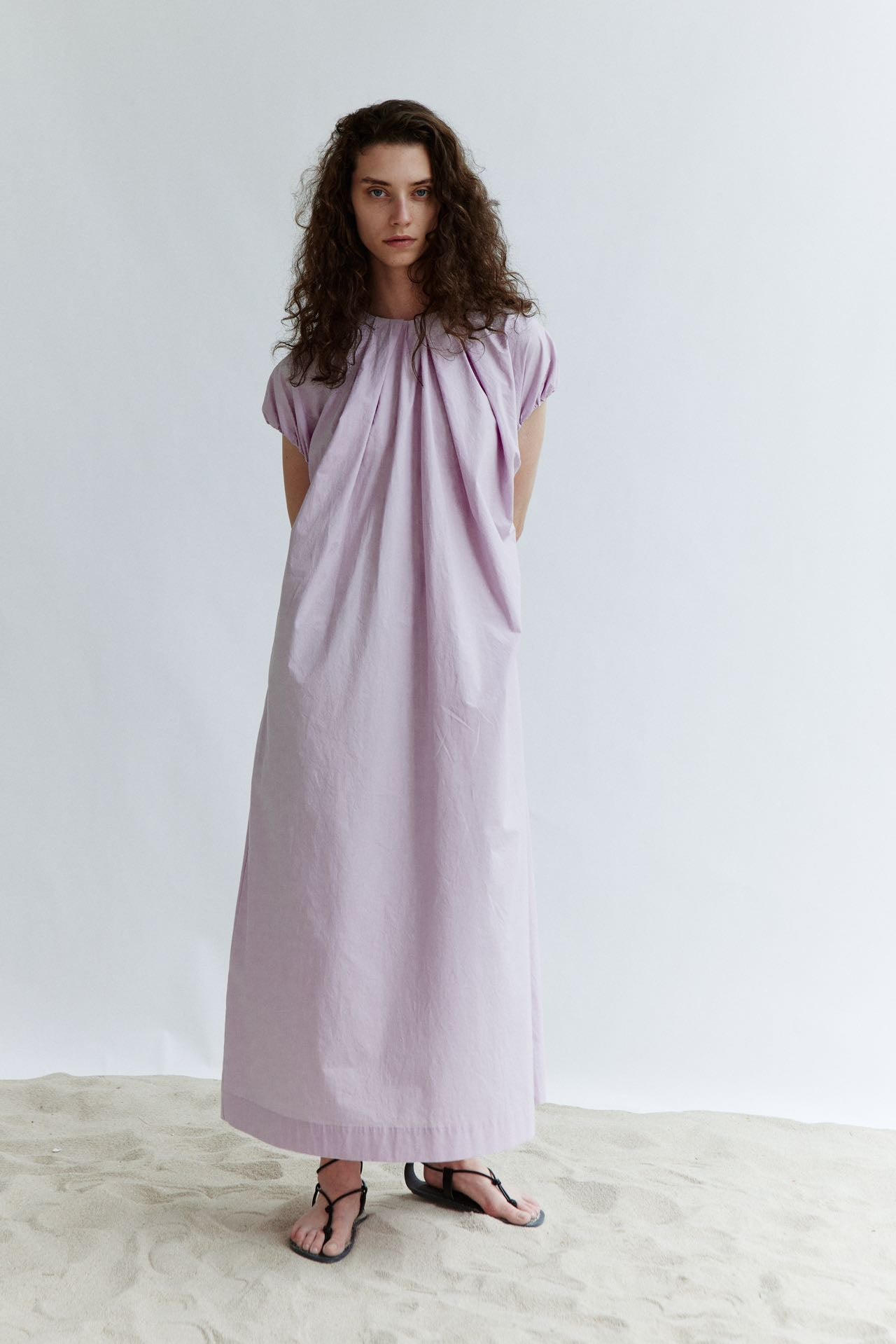 Straight-Cut Mid-Length Dress