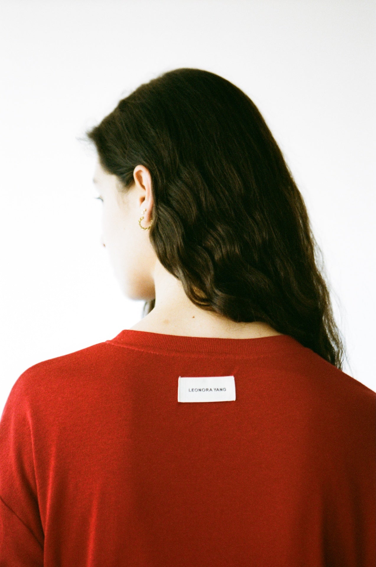 Reversible Double-Layer Contrast Knit Long-Sleeve Tee