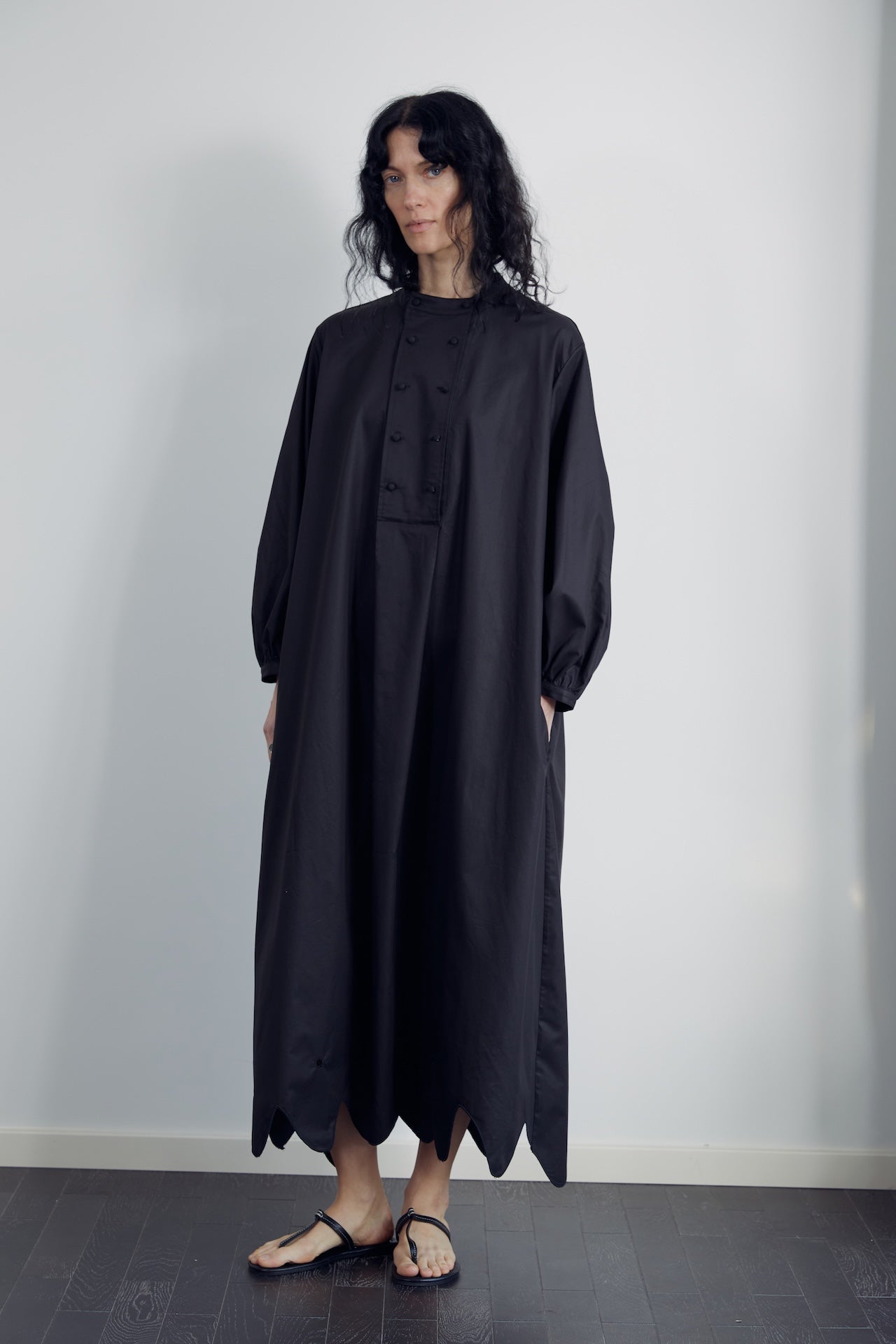 Irregular Wave-Hem Dress