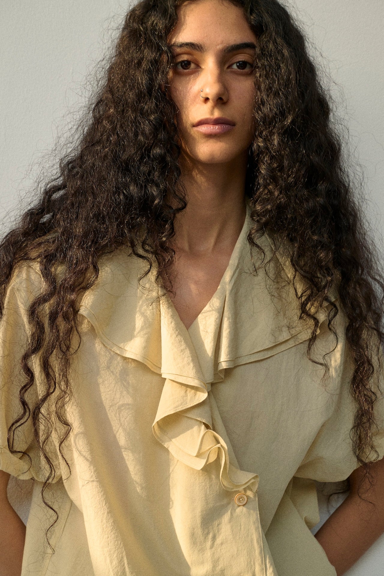 Double Ruffle Collar Shirt