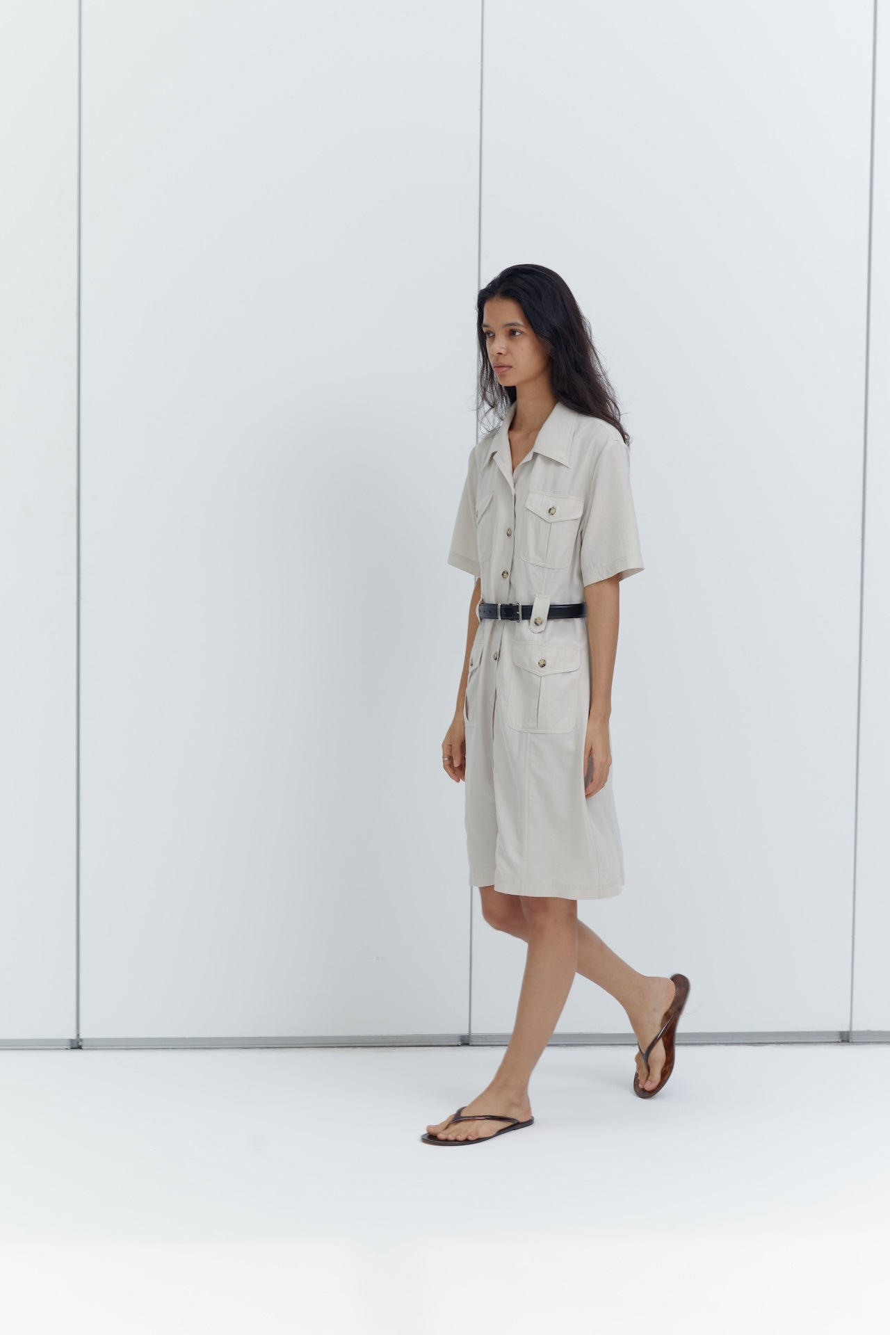 Multi-pocket utility dress