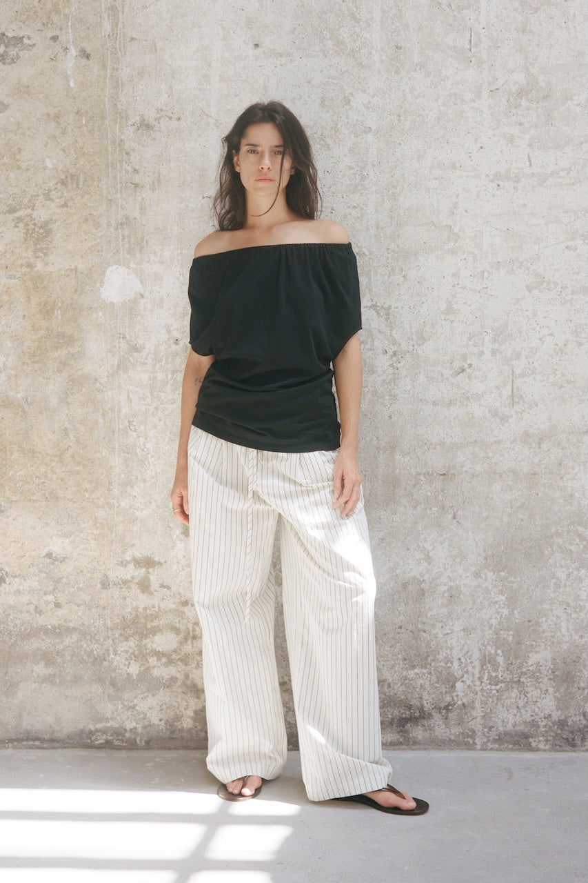 Straight-Leg Drawstring Trousers