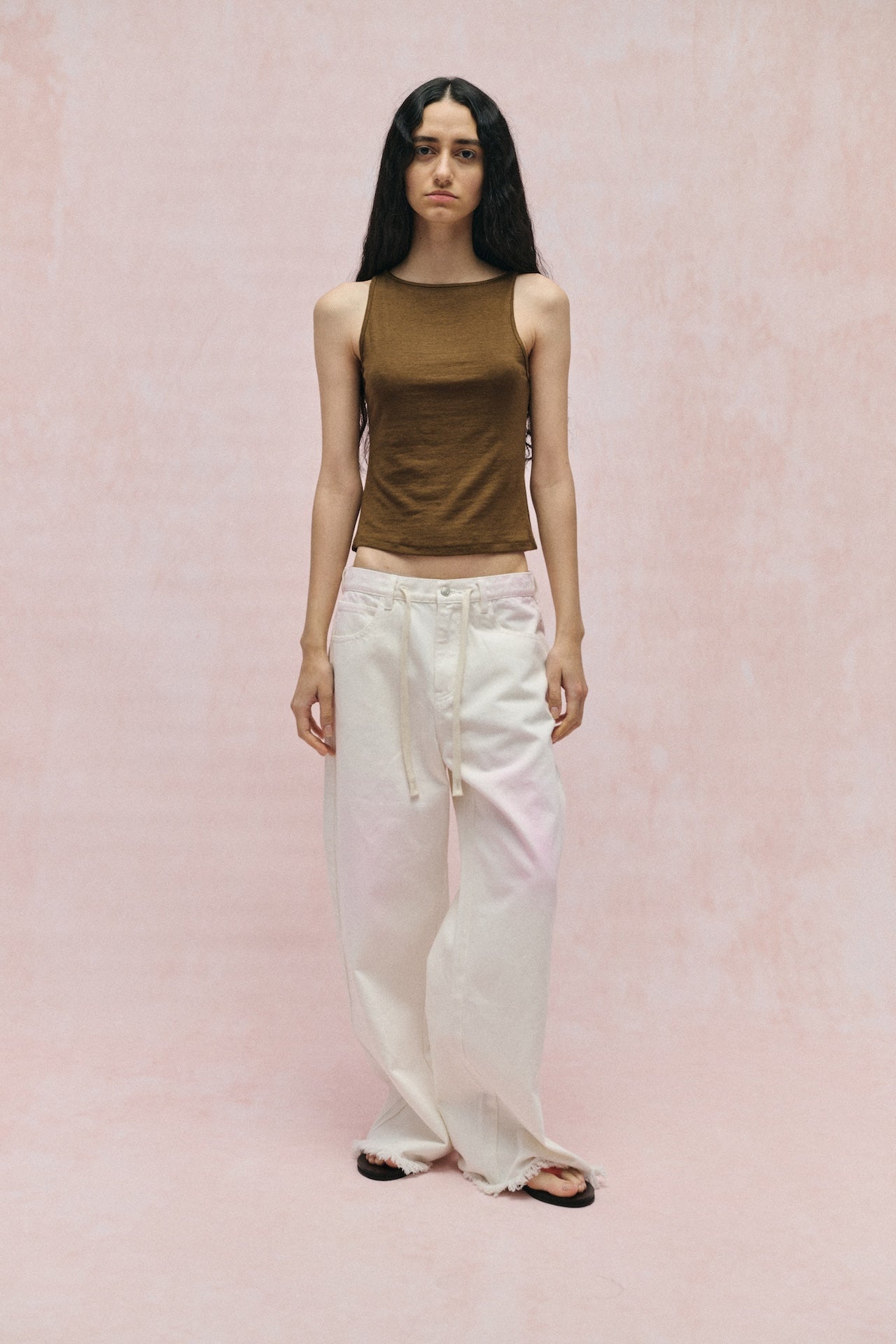 Distressed Frayed Casual Pants