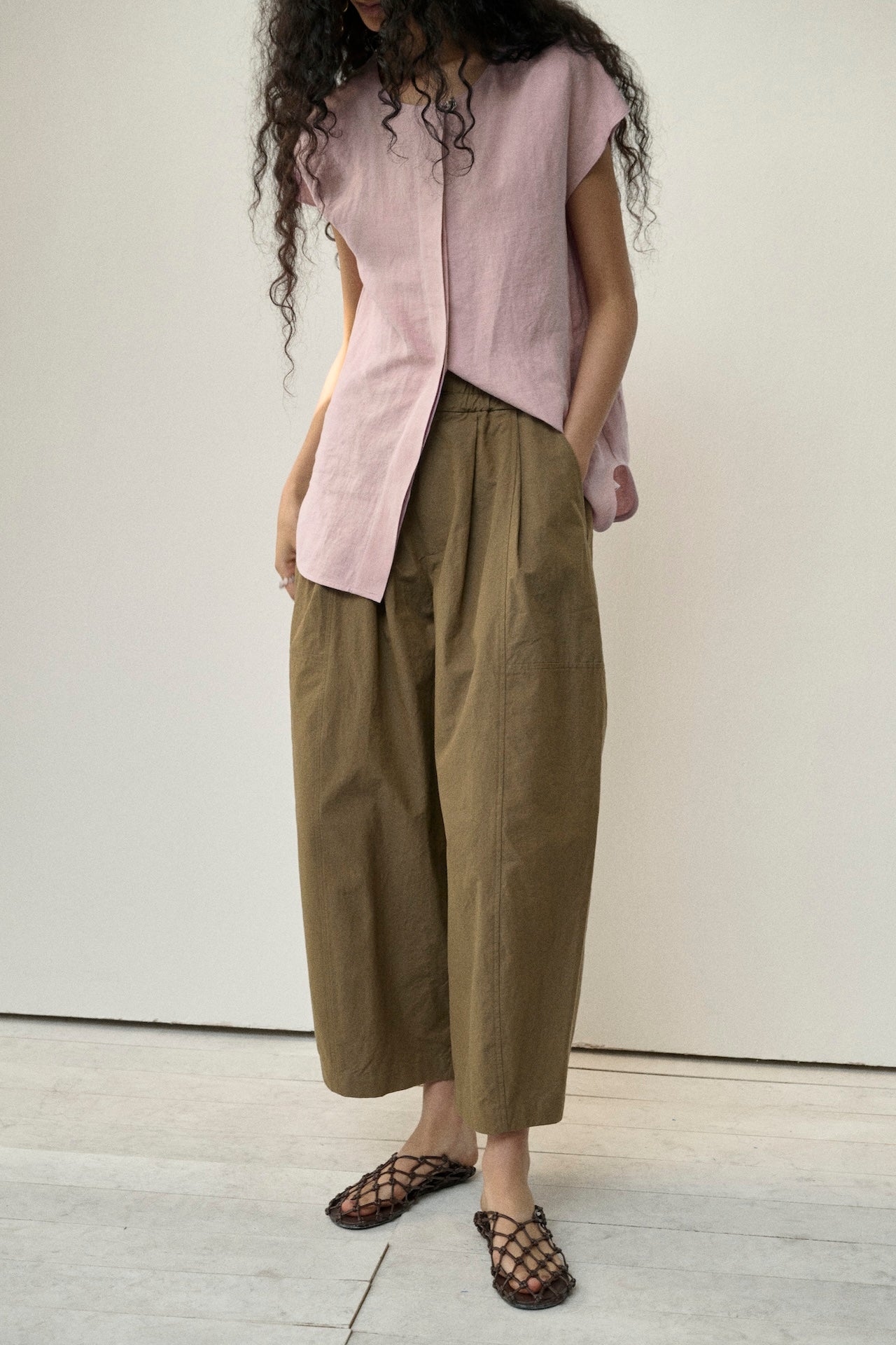 Cropped Casual Pants