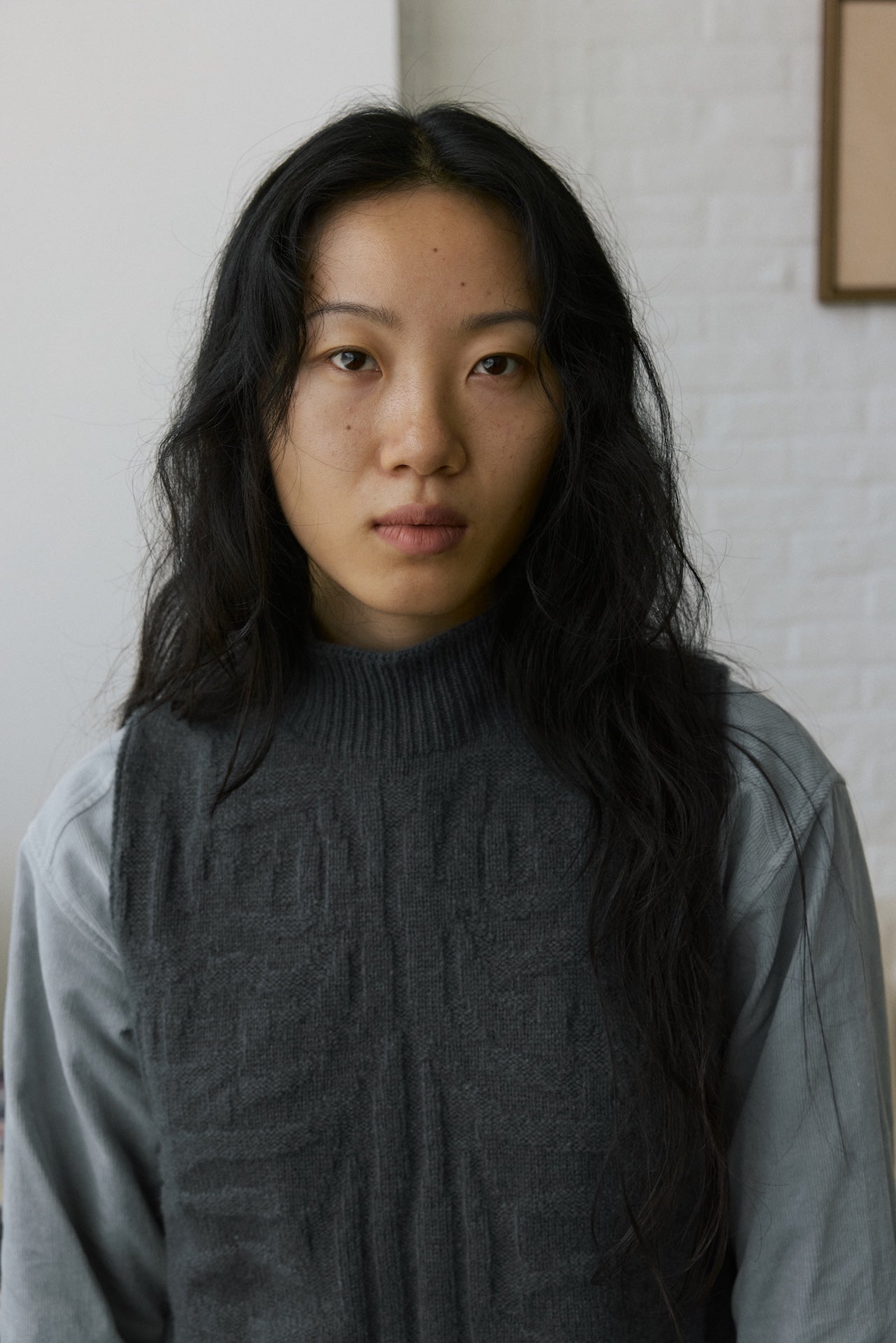 Tiger-Cat Textured High-Neck Sleeveless Knit Top