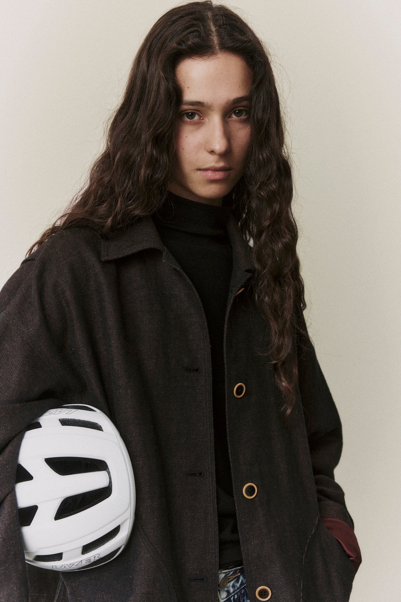 Drop-Shoulder Jacket with Contrast Lining
