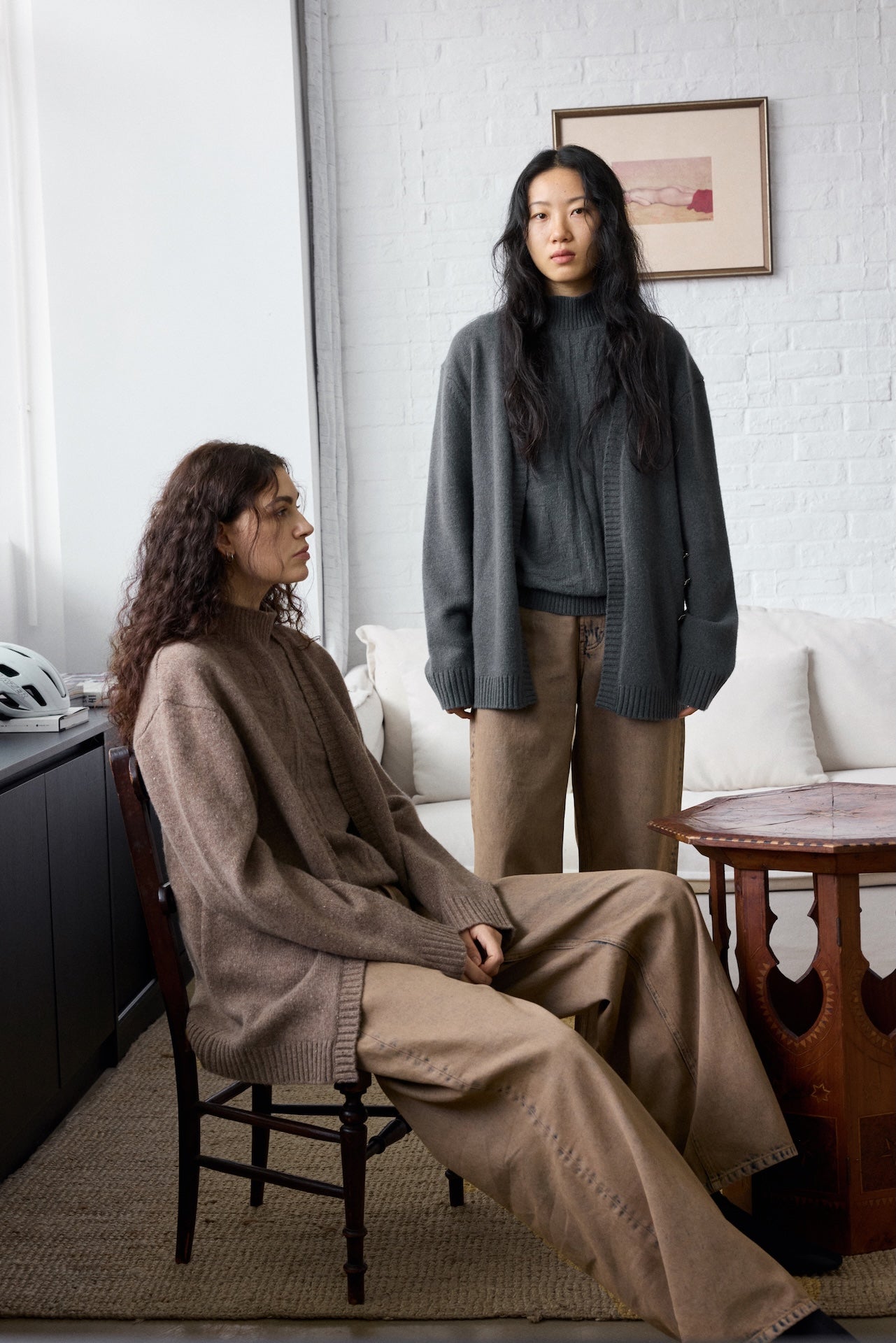 Asymmetric Front Relaxed Cardigan Sweater