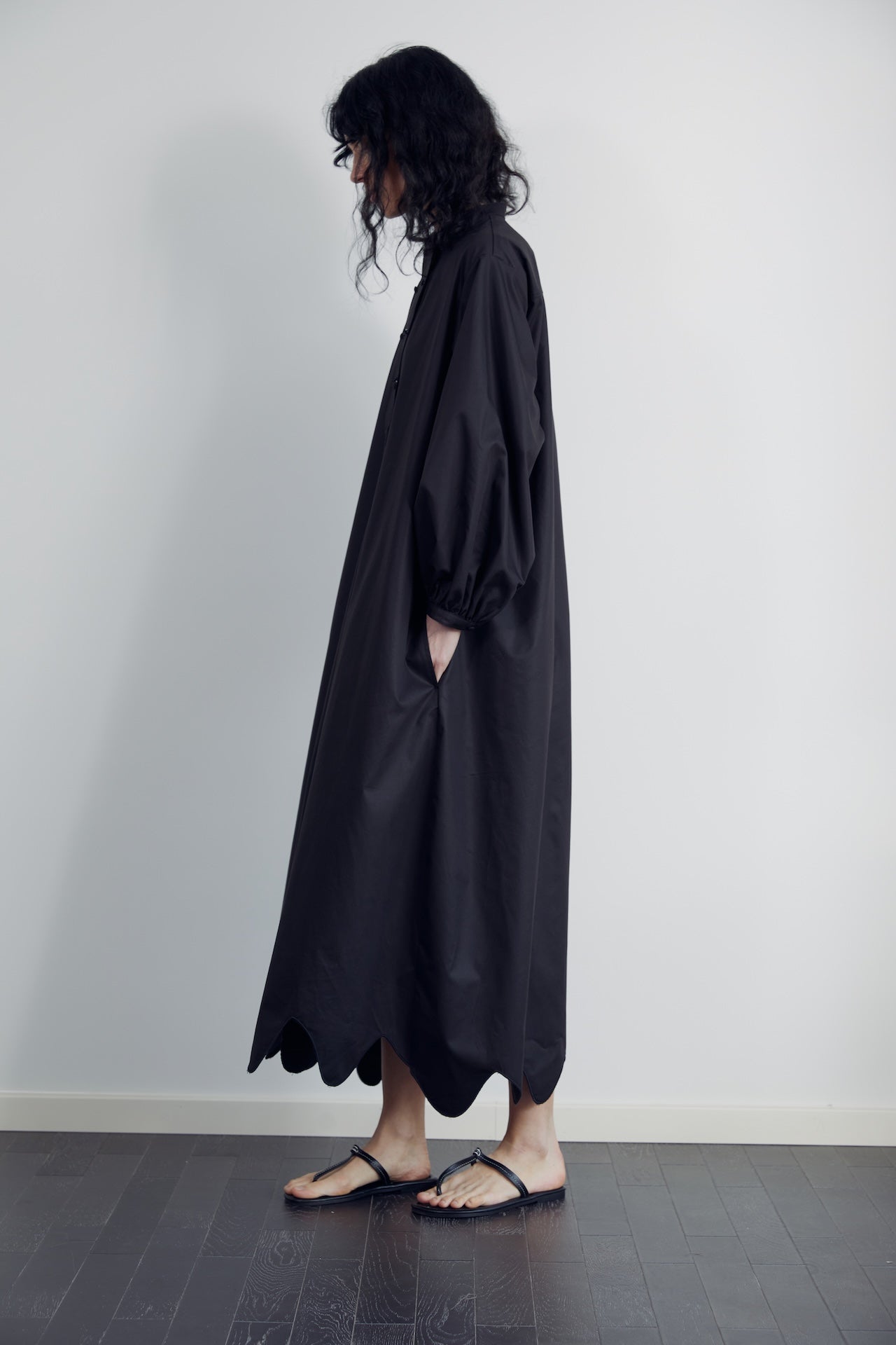 Irregular Wave-Hem Dress