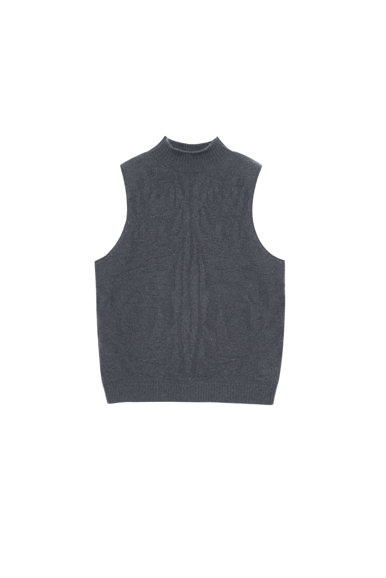 Tiger-Cat Textured High-Neck Sleeveless Knit Top