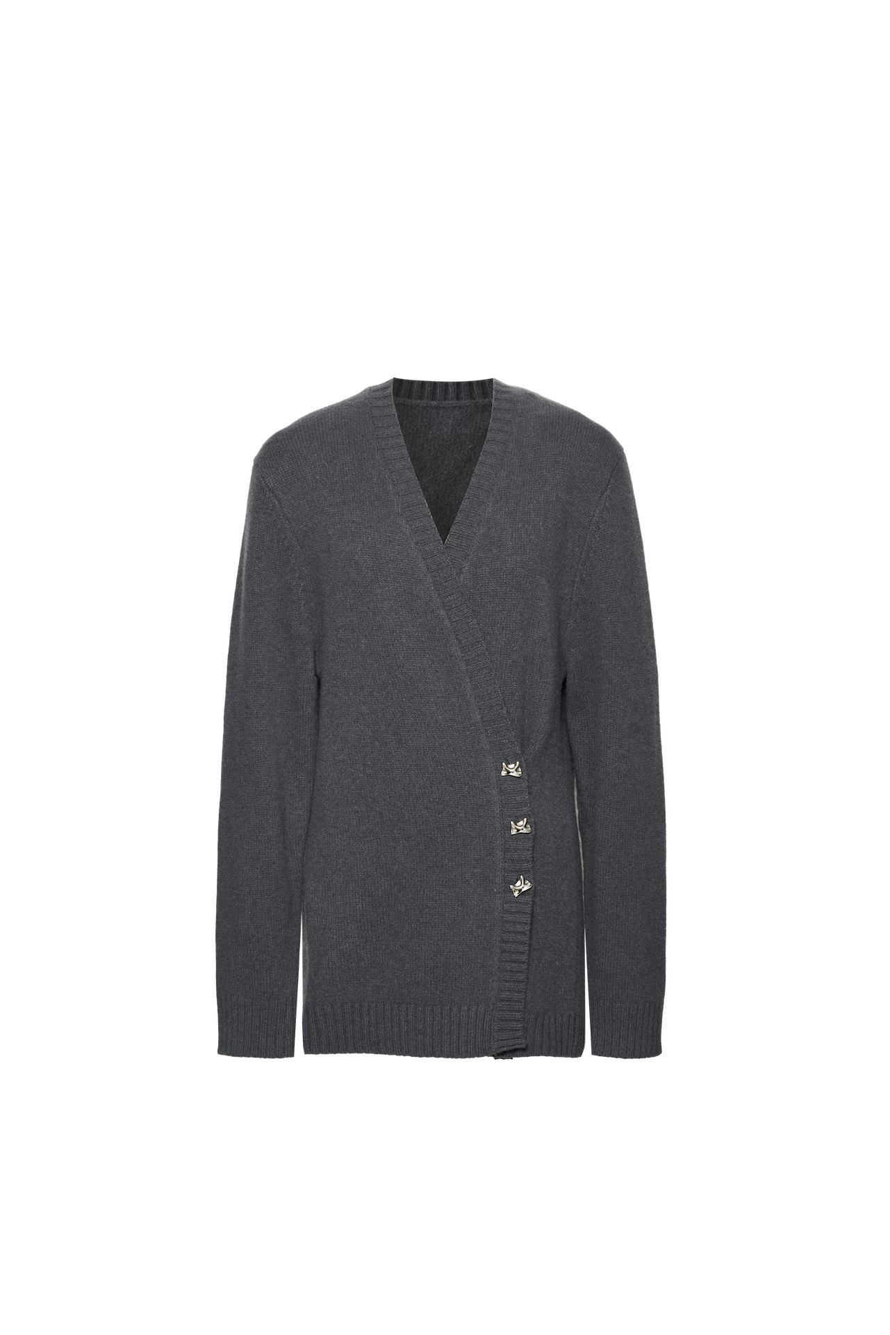 Asymmetric Front Relaxed Cardigan Sweater