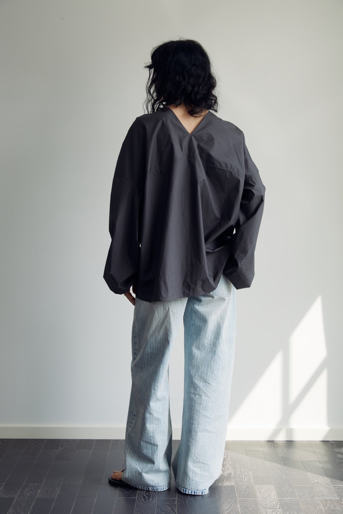 Deconstructed wrap shirt