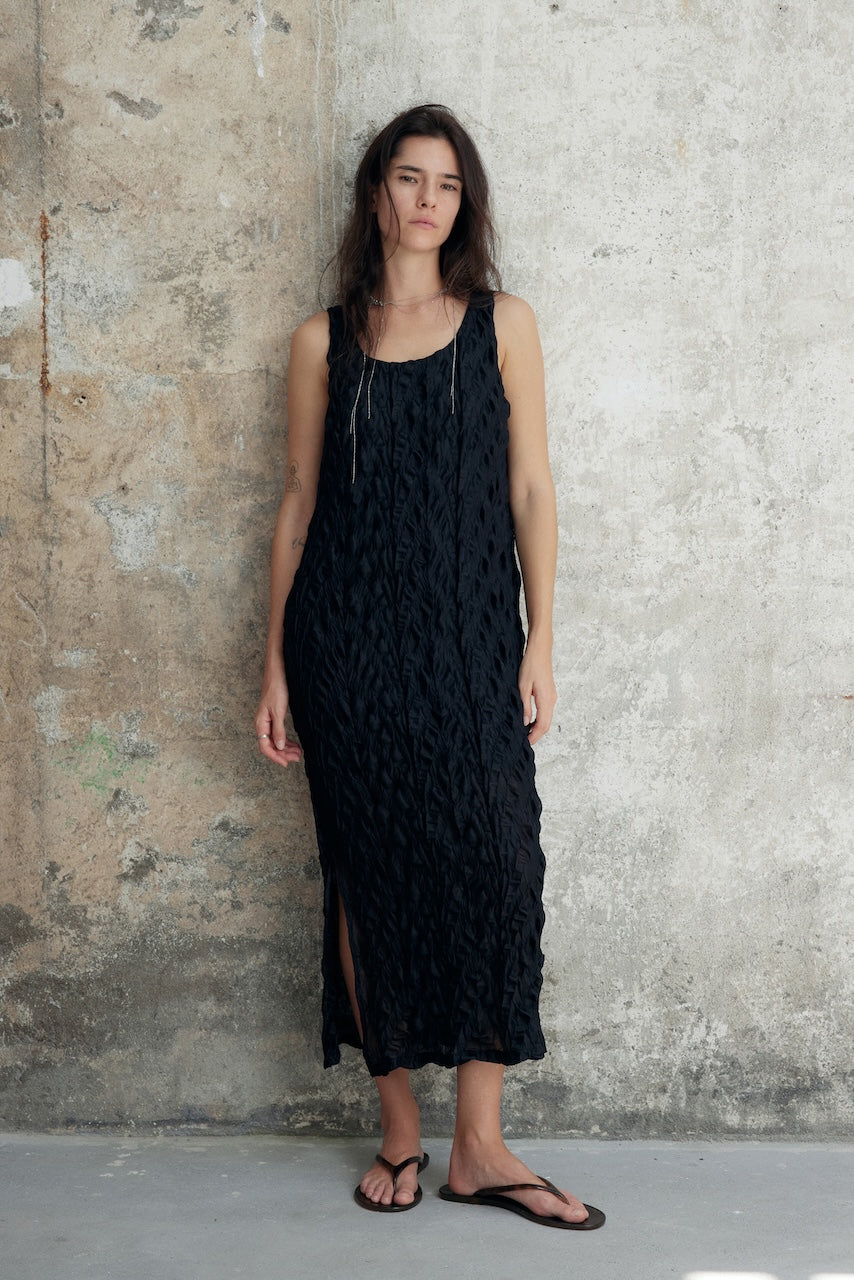 Pleated Slip Dress