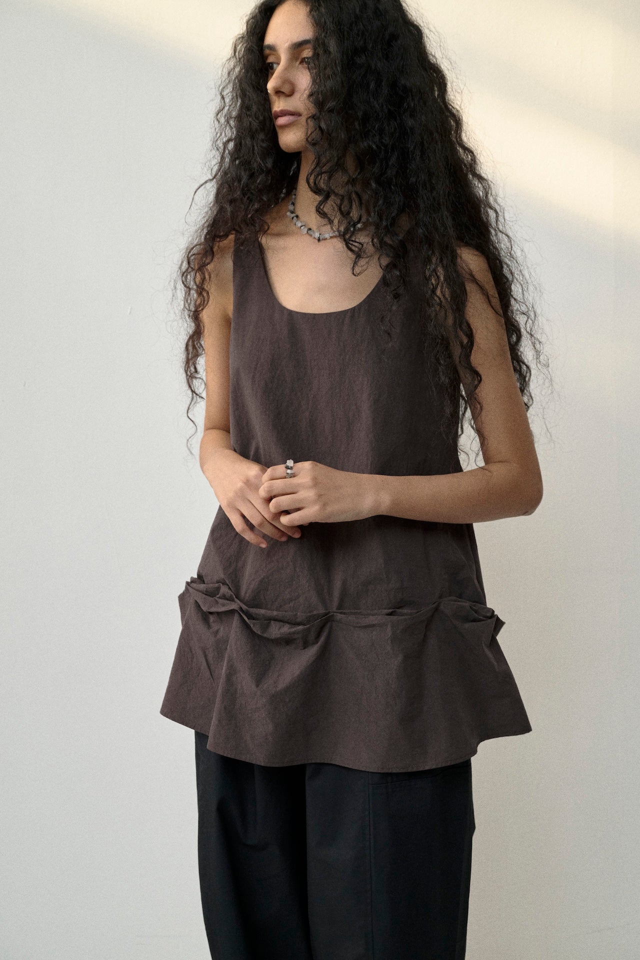 Layered Hem Sleeveless Top