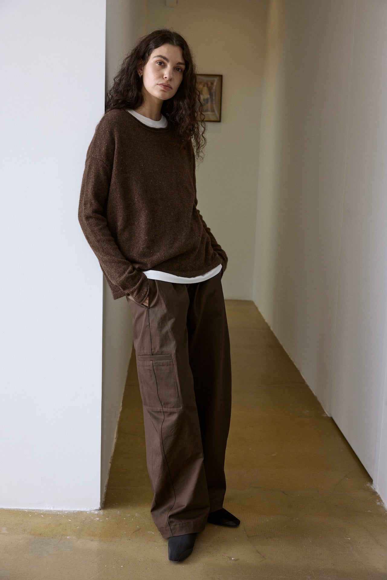 Elastic-Waist Relaxed Wide-Leg Pants