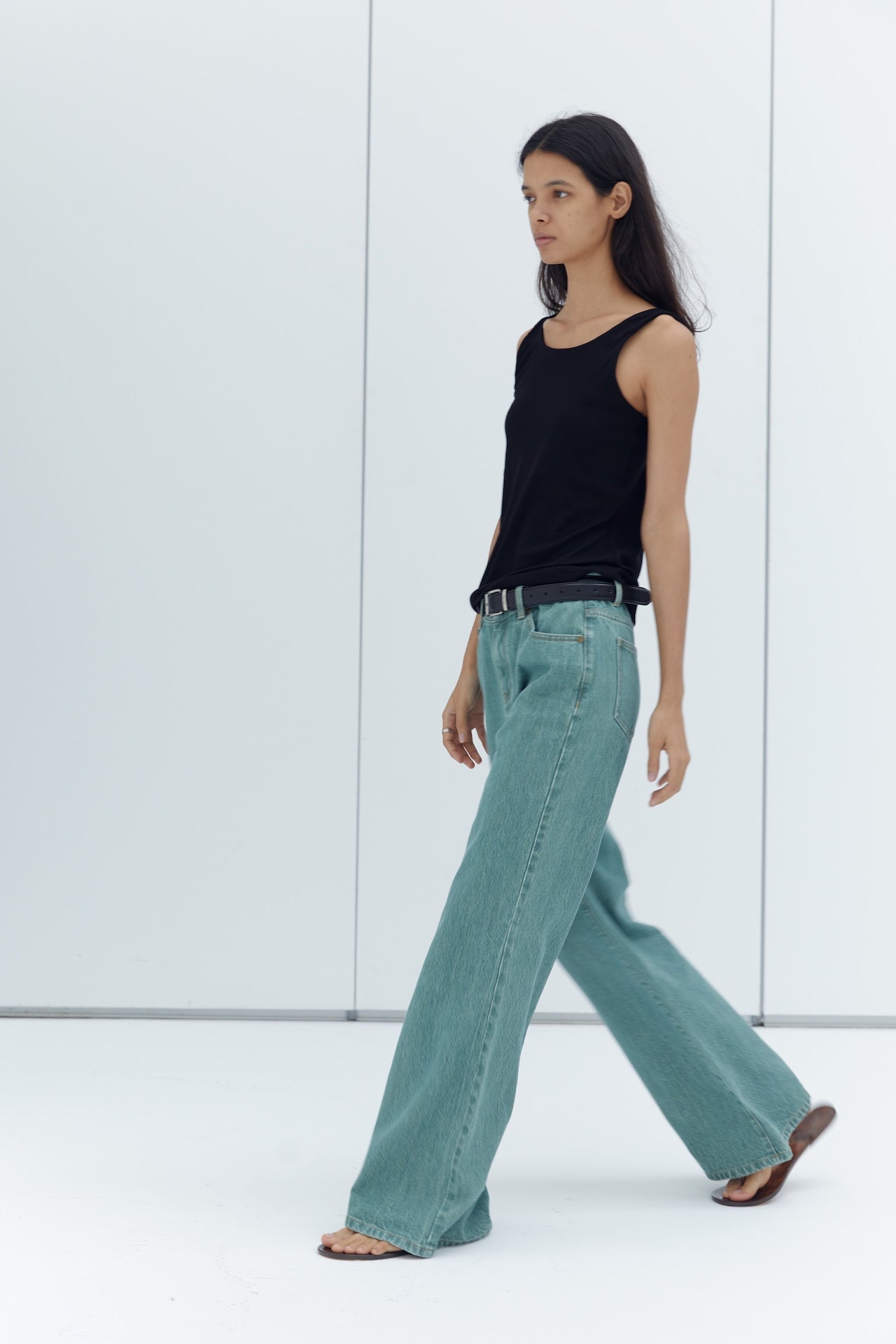 Relaxed flared denim pants