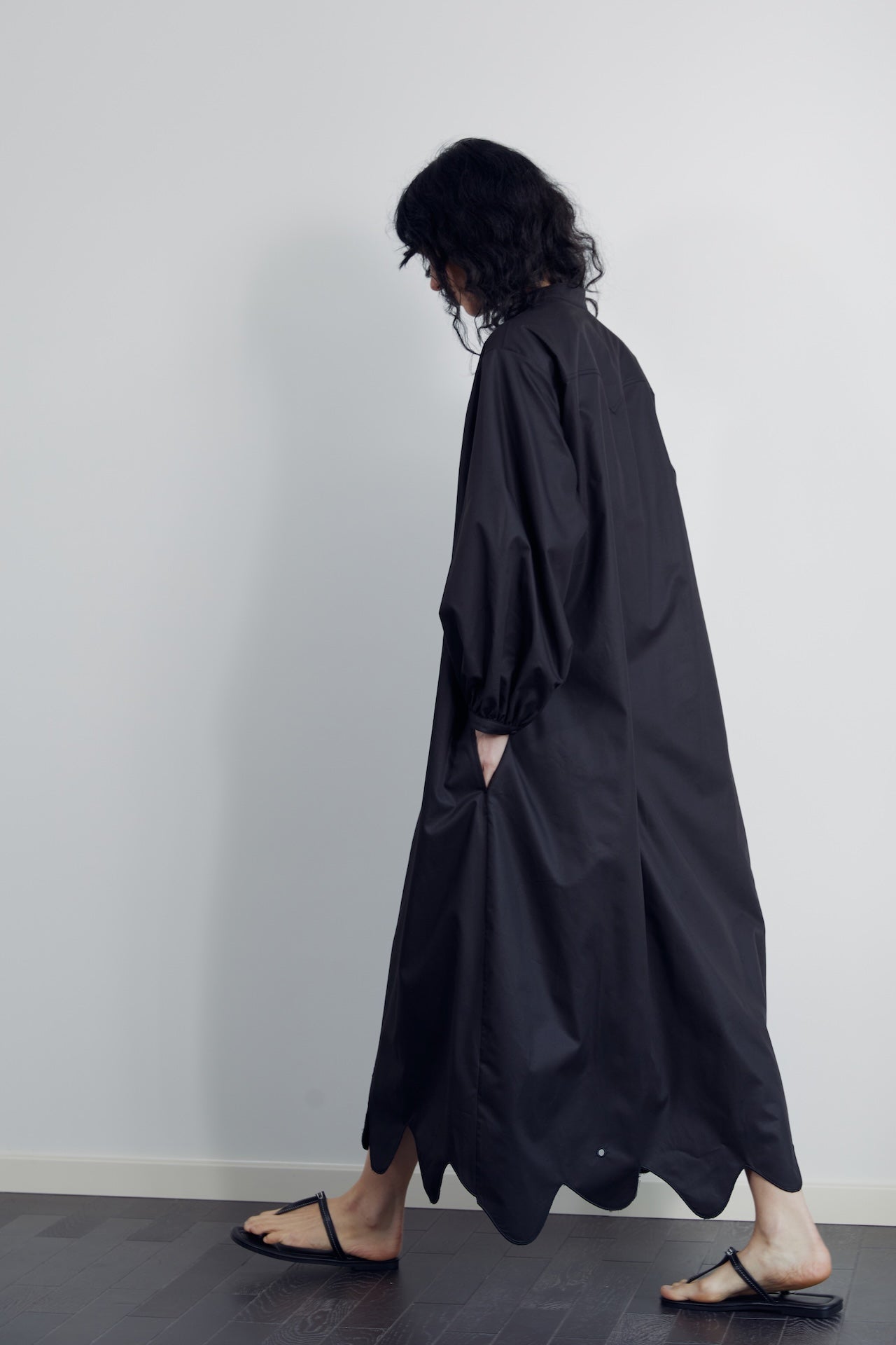 Irregular Wave-Hem Dress