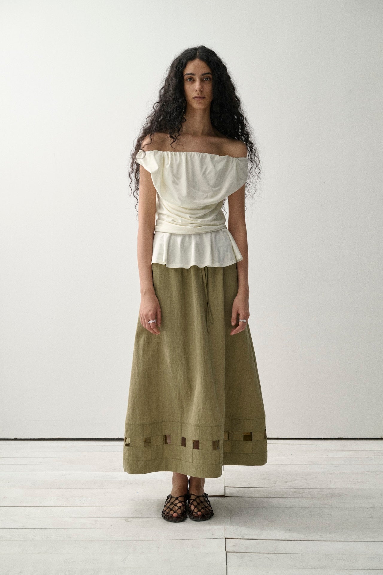 Draped Sleeveless Knit Top