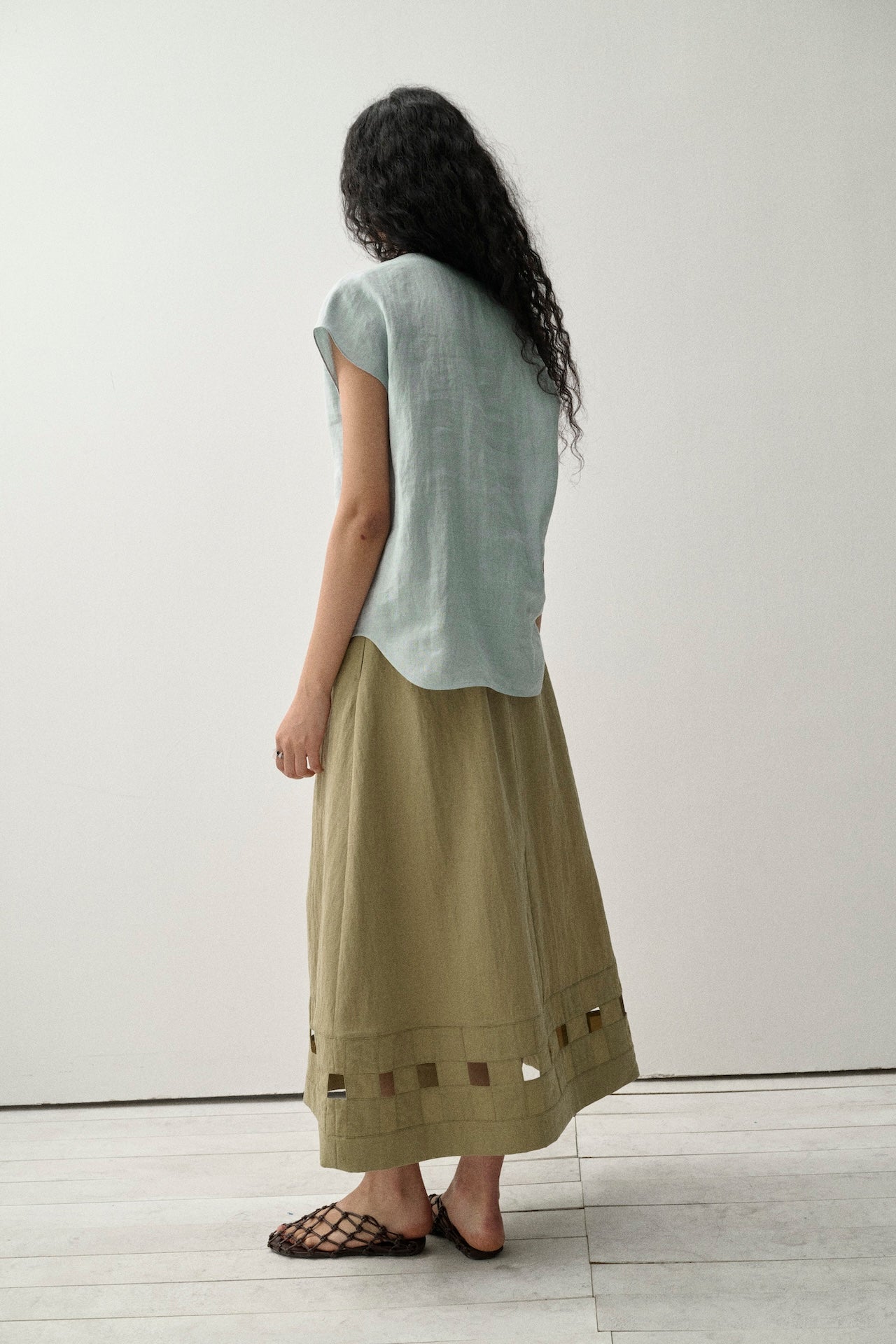 Round-Neck Dolman Sleeve Shirt