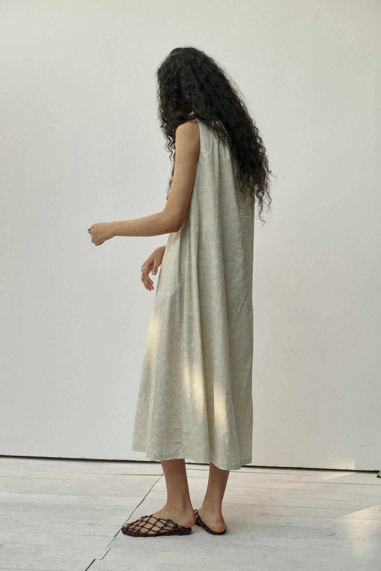 Draped Neck Sleeveless Dress