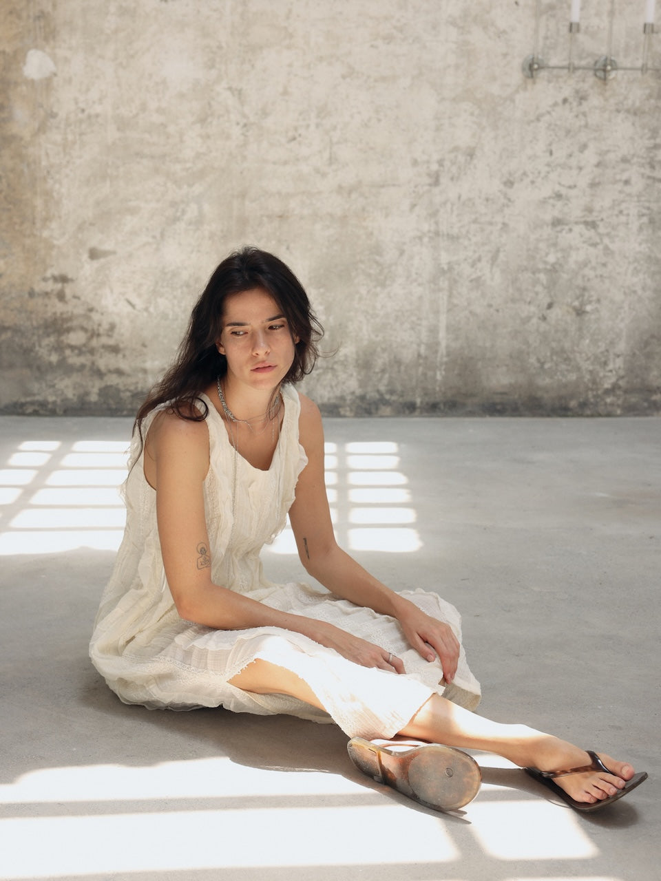 Pleated Slip Dress