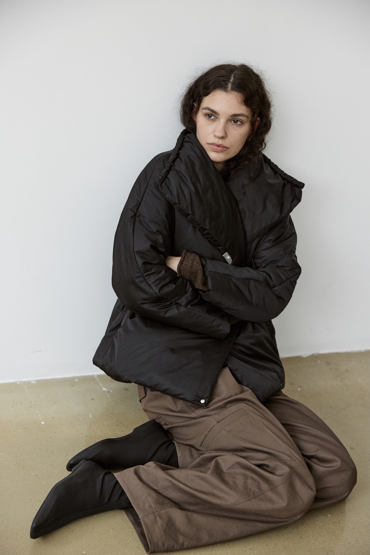 Lightweight Warm Neutral Short Puffer Jacket