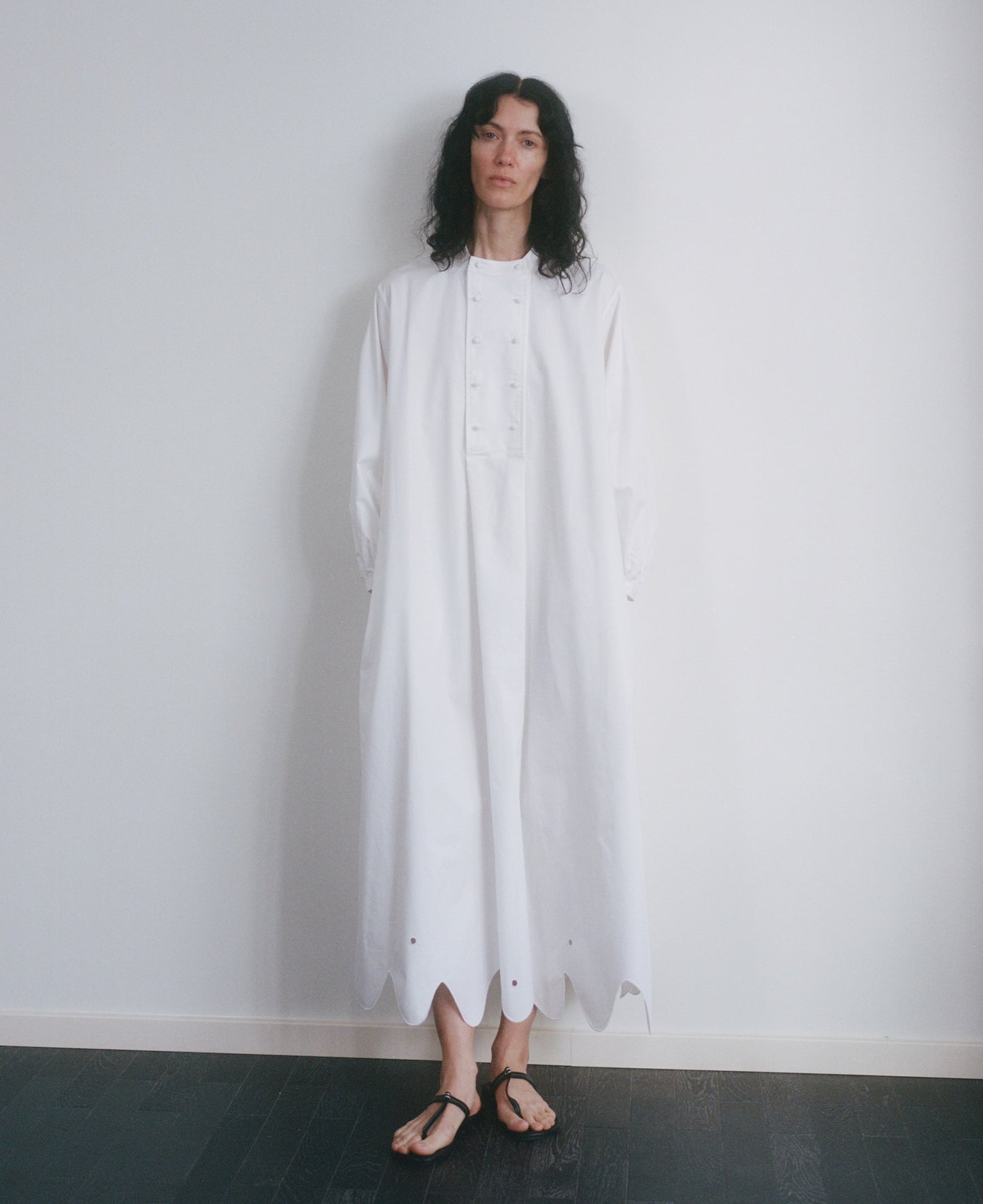 Irregular Wave-Hem Dress