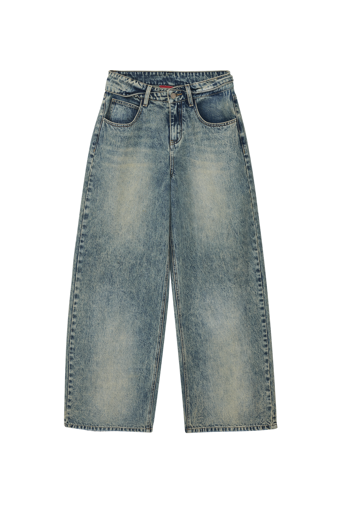 Mid-Low Rise Relaxed Straight-Leg Jeans