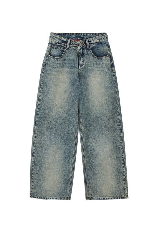 Mid-Low Rise Relaxed Straight-Leg Jeans