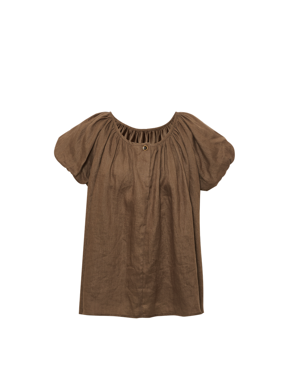 U-Neck Gathered Top