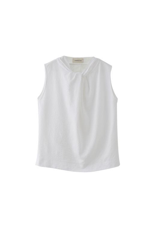 Textured sleeveless top