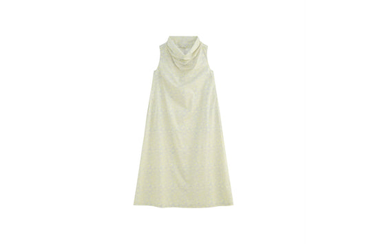 Draped Neck Sleeveless Dress