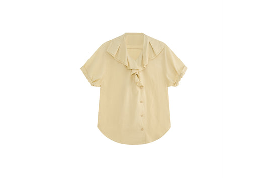 Double Ruffle Collar Shirt