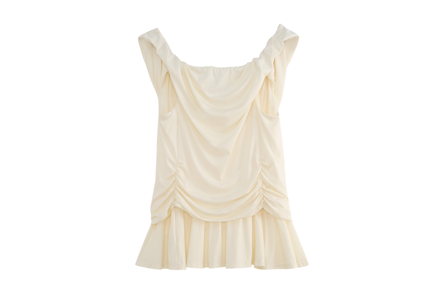Draped Sleeveless Knit Top