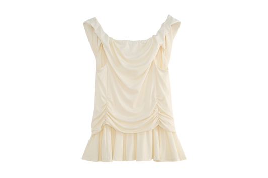 Draped Sleeveless Knit Top